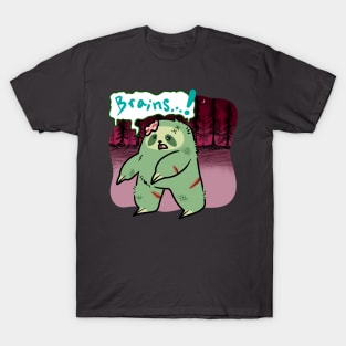 Zombie Sloth walking through a Forest T-Shirt